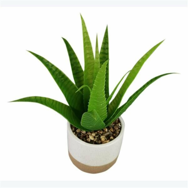 Youngs Ceramic Planter with Artificial Plant 10089